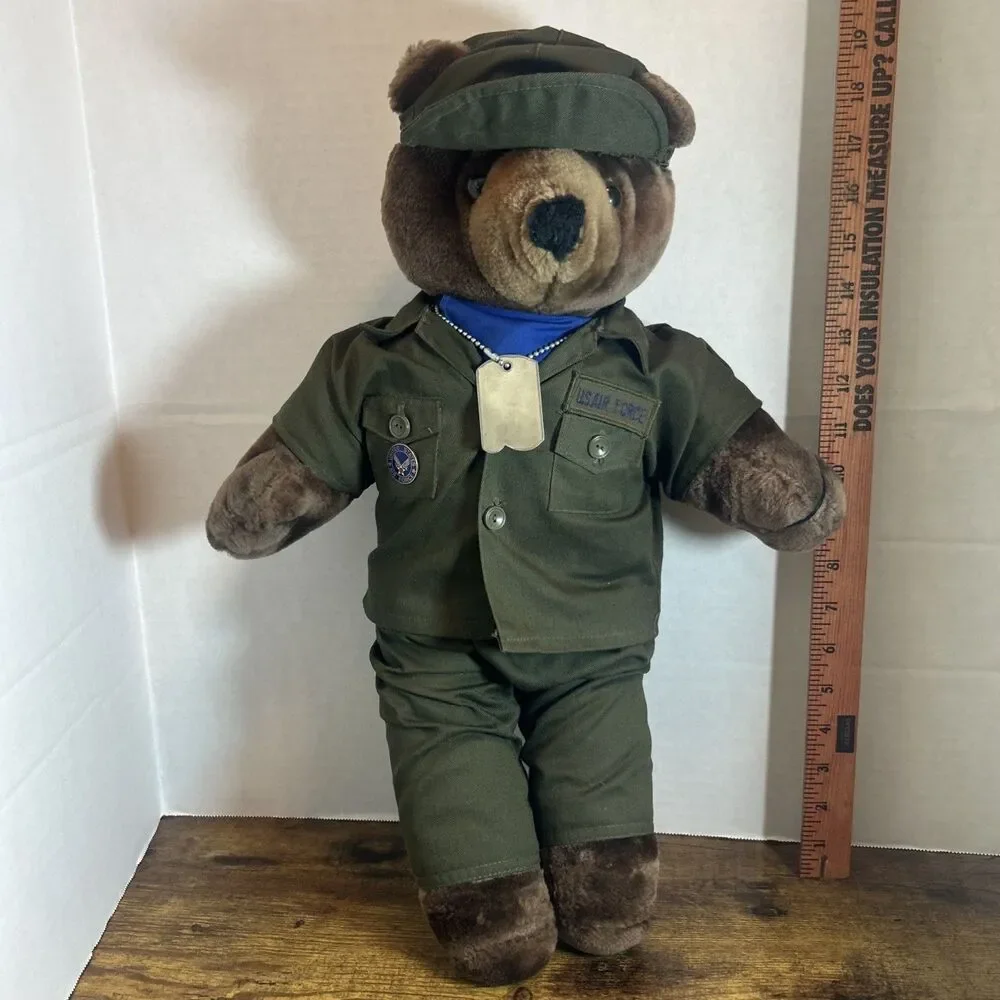 Vintage 1980’s Bear Forces of America USAF Air Force Teddy Bear Plush 20” Korea